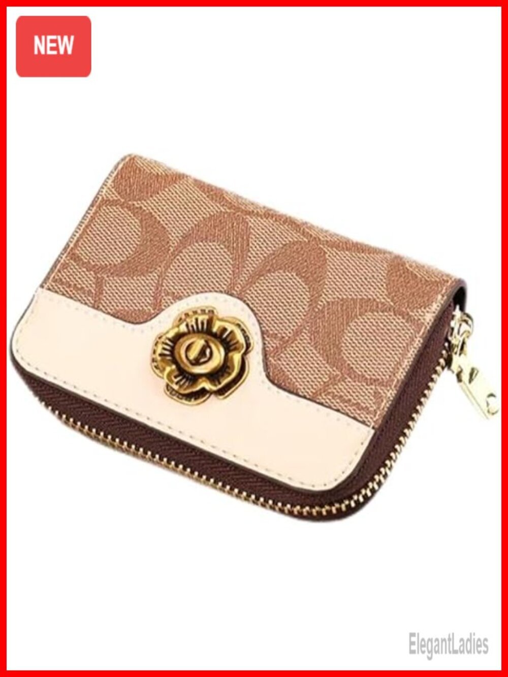 11-20-24 Card Slots Bifold Zipper Wallet PU Leather RFID Blocking Coin Purse